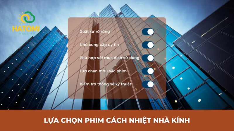 Các yếu tố khi lựa chọn phim cách nhiệt nhà kính